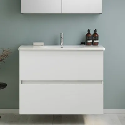 Productafbeelding van Badkamerwastafel Liniq met onderkast, 100,5 cm