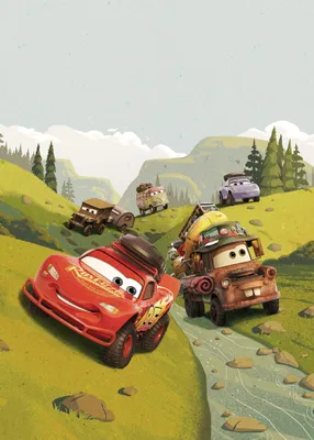 Produktbild von Disney Fototapete Cars Grün - 610742 - 200 x 280 cm
