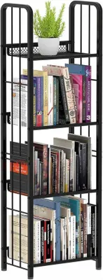 Immagine prodotto di Libreria a 4 ripiani - scaffale indipendente - nero - metallo