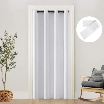 Produktbild von Schiebevorhang Türvorhang Weiß 132 x 203 cm Verdunkelung