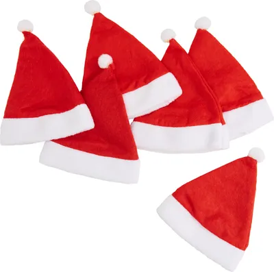 Produktbild von VBS Weihnachtsmützen für 8 cm Kopfdurchmesser, 6 St.