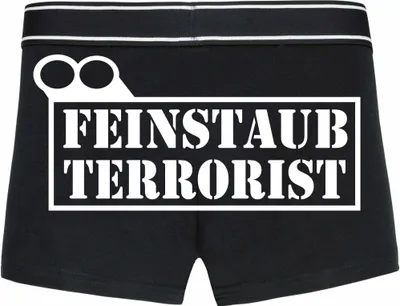 Produktbild von Boxershorts - Mann - Boxer-0034-man-black-h-S - schwarz - S - hinten - Feinstaubterrorist - lustiges Motiv - Spruch - Unterwäsche - Unterhose - Freizeit - lustig