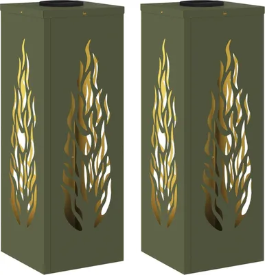 Produktbild von vidaXL Solar LED Weg Licht 2 stk. Warmes Weiß 18 x 18 x 50 cm