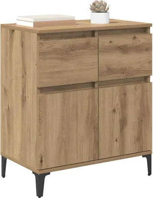 Zdjęcie produktu dla vidaXL Kredens dębowy Artisan 60 x 35 x 70 cm drewno kompozytowe i żelazo