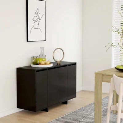 Obrázek produktu pro vidaXL Příborník černý 120x41x75 cm Materiál dřeva