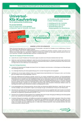 Kaufvertrag Gebrauchtfahrzeug, SD, 4 Blatt, DIN A4, 10 Stück