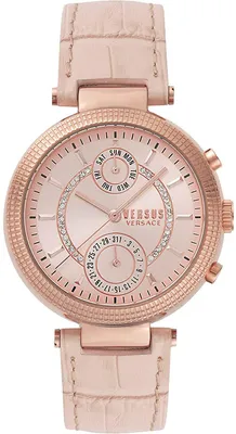 Image de Versus by Versace S79100017 Star Ferry or rose beige cuir Montre femme NOUVELLE