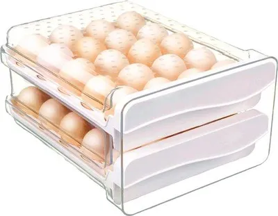 Obrázek produktu pro Chladnička, přihrádka na vejce, 40 přihrádek, průhledná, stohovatelná