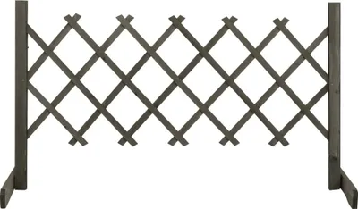 Obrázok produktu pre Záhradný mriežkový plot sivý 120x60 cm masívne jedľové drevo