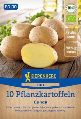 Produktbild von Pflanzkartoffel Gunda (10 Stück) (gelb, mehligkochend, früh) | Pflanzkartoffeln von Kiepenkerl