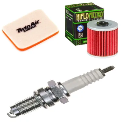 Image de Kit d'entretien pour Kawasaki KLR 600 B 1985-1989 : filtre à air, filtre à huile, bougie d'allumage de pamoto - Neuf