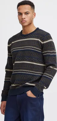 Produktbild von Blend BHPullover Herren Strickpullover Grobstrick Pullover mit Rippkragen Rippbündchen Regular fit