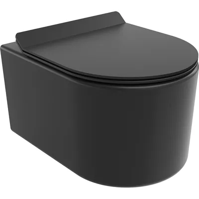 Zdjęcie produktu dla Mexen Sofia miska wc Rimless z deską wolnoopadającą slim, duroplast, czarna mat - 30540185