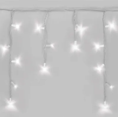 Profi LED Verbindungskette, blinkend, weiß – Eiszapfen, 3 m, Außen, Kaltweiß