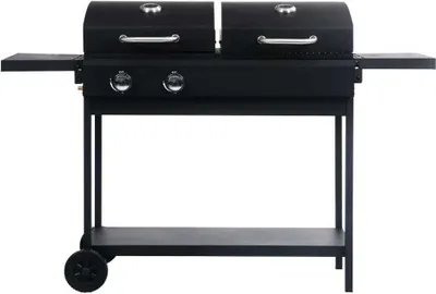 Produktbild von vidaXL Gas- und Holzkohle-Grill mit 2 Brennern