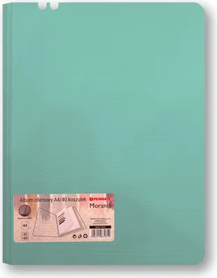 Obrázok produktu pre Album ofertowy A4 z 40 koszulkami niebiesko-zielony