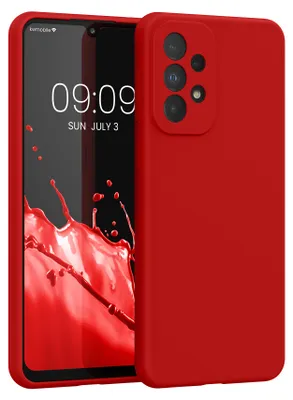 Produktbild von kwmobile Handyhülle für Samsung Galaxy A33 5G Hülle - Case Silikon - Kabelloses Laden - Schutzhülle Cover in Klassisch Rot