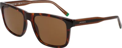Image de LACOSTE L6025S 219 HAVANA BROWN 56/17/145 MALE Lunettes de soleil