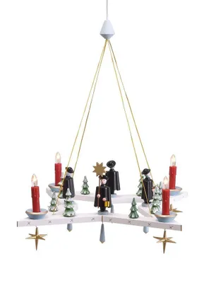 Produktbild von Lichterkranz  Adventskranz Stern elektrisch mit Kurrende BxT = 38x38cm NEU