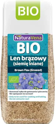 LEN BRĄZOWY (SIEMIĘ LNIANE) BIO 250 g - NATURAVENA