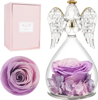 Produktbild von Ewige Rosen Engel Figur Geschenkbox für Mama - Muttertag Weihnachten Birthday