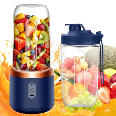 Tragbarer Smoothie-Mixer 400 ml, 6 Klingen, USB-wiederaufladbar, 40 W