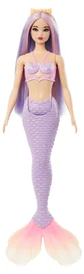 Produktbild von Barbie Meerjungfrau mit fliederfarbenem Haar und Schwanzflosse in violett (lavendel)