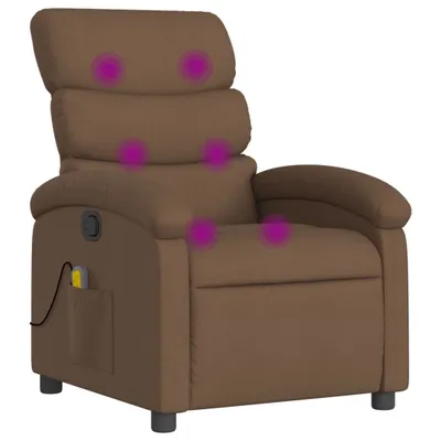 Produktbild von vidaXL Massagesessel Braun Stoff