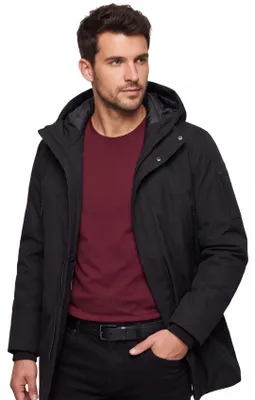 Produktbild von BOSS Orange Winterjacke OW Hexatech Parka schwarz einfarbig