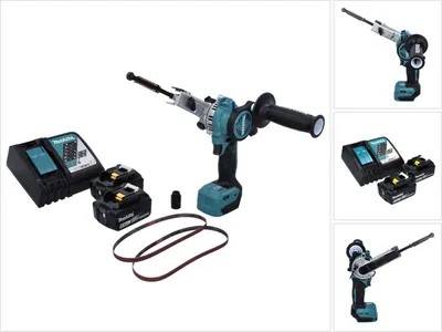 Produktbild von Makita DBS 180 RG Akku Bandfeile 18 V 9 x 533 mm Brushless + 2x Akku 6,0 Ah + Ladegerät