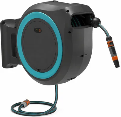 Immagine prodotto di Gardena Powerroll Cordless Wall-mounted Hose Box Xl senza batteria 35 M Turchese 18640-55