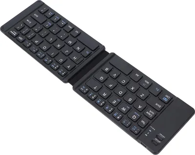 Imagen del producto de Teclado plegable BT3.0, escritura rápida y silenciosa, batería de 120mAh, tamaño compacto, amplia compatibilidad. Teclado inalámbrico mini, color