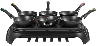 Obrázek produktu pro Tefal WokParty Duo PY5828, Černá, Nerezová ocel, Plast, 1000 W, 2 kusů, 24 kusů