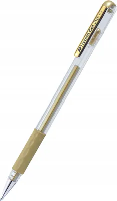 Produktbild von Pentel K118, Verschlossener Gelschreiber, Gold, Gold, 0,35 mm, Fettdruck, Beidhändig