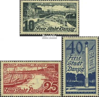 Produktbild von Briefmarken Danzig 1936 Mi 259-261 (kompl.Ausg.) postfrisch Ostseebad