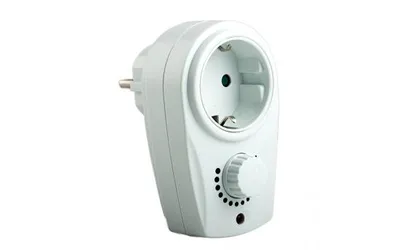 Produktbild von Steckdosendimmer A120G, 95x56x36mm, 20-280W, 230V, für Halogen- und Glühlampen, stufenlos dimmbar, Kinderschutz