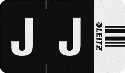 Produktbild von Orgacolor Buchstabensignal J VE=10x250 Stück schwarz