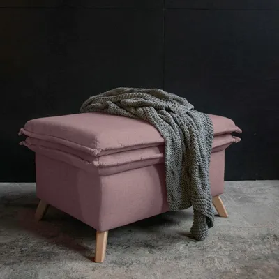 Image de MIUFORM Charming Charlie Pouf XL Slim - Pouf - 90x70cm - rose poudré - Repose-pieds Pouf