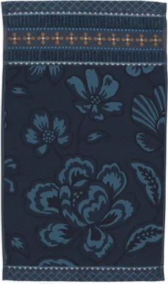 Produktbild von PIP STUDIO Jasmin Jaquard Gästehandtuch dark blue 30x50cm (1 Stück)