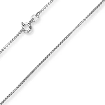 Produktbild von 1,2mm Collier runde Veneziakette aus 585 Gold Weißgold Halsschmuck, 55cm