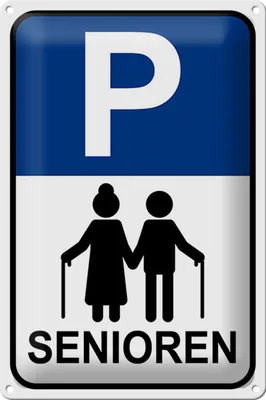Produktbild von Blechschild Parkplatz Senioren, 30 x 20 cm, Blechschilder Parking