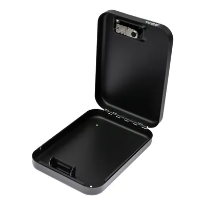 Produktbild von Sicherheitsbox mit Zahlenschloss, tragbar, HMF 317-02, 24 x 16,5 x 4,5 cm, Schwarz
