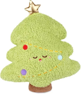 Produktbild von Weihnachtsbaum Kissen, 18 Zoll Weihnachtsbaum Form Kissen, niedlichen Weihnachtsbaum Plüsch gefüllte Kissen für Haus Schlafzimmer Sofa