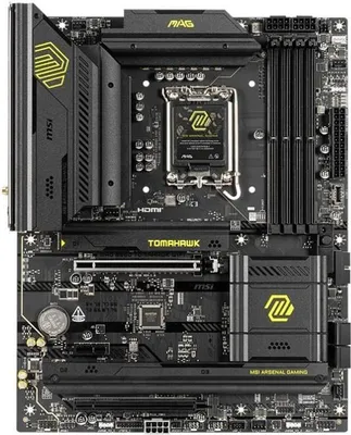 Zdjęcie produktu dla Płyta główna MSI MAG B860 TOMAHAWK WIFI, Intel LGA 1851, DDR5, ATX, Wi-Fi 7, Obsługa RAID 0/1/5/10, Ethernet 5 Gigabit