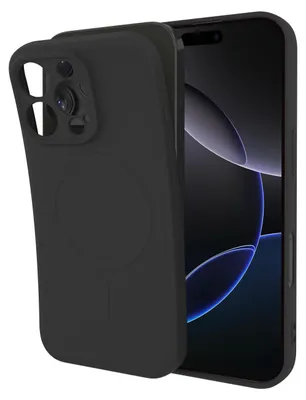 Image de Cazy Coque compatible avec iPhone 16 Pro Max Coque compatible avec MagSafe - Color Backcover - Noir