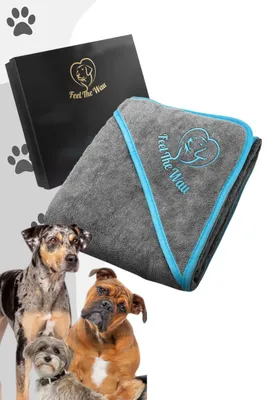Feel-the-Wau (2er Pack) Extra saugfähiges Hundehandtuch 130x75cm
