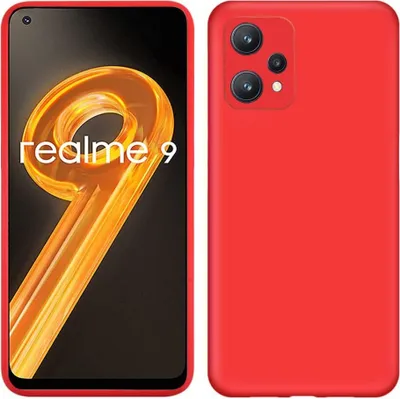 Produktbild von OPPO Realme 9 Pro+ 5G Hülle, Flüssig Silikon Weich Gummi Schutzhülle für OPPO Realme 9 4G / Realme 9 Pro+ 5G Rot