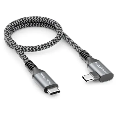 Produktbild von deleyCON 0,30m USB-C Kabel 100W 10 Gbps 90° USB 3.2 Gen2 PD 3.0