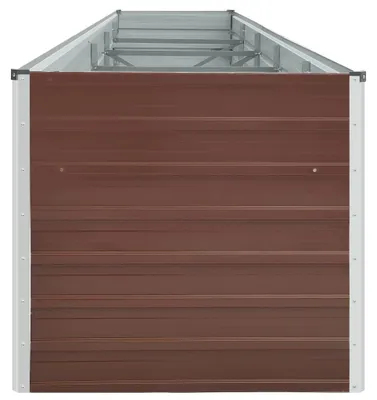 Obrázek produktu pro vidaXL Zahradní zvýšený záhon z pozinkované oceli 400x80x45 cm hnědý