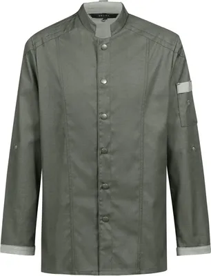 Produktbild von Greiff GASTRO-MODA Cuisine Herren Kochjacke Bikerstyle Grün S
